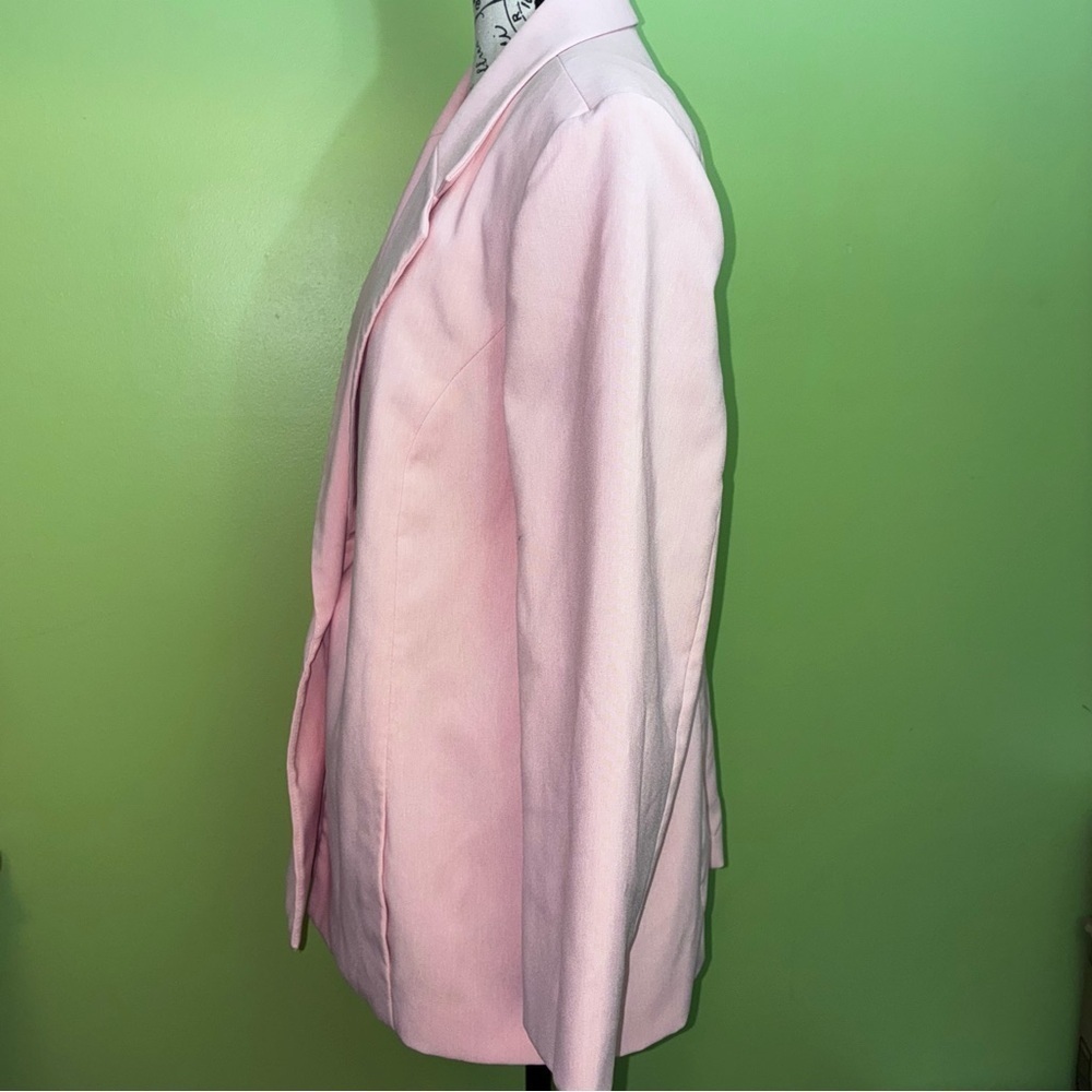 🍑Vintage Liz Baker Light Pink/Peach Classic Lapel Blazer~Size 14 🍑 - Picture 3 of 8